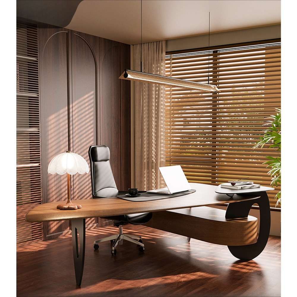 Home Office Work Table - Premium Pine Wood Executive Desk Large