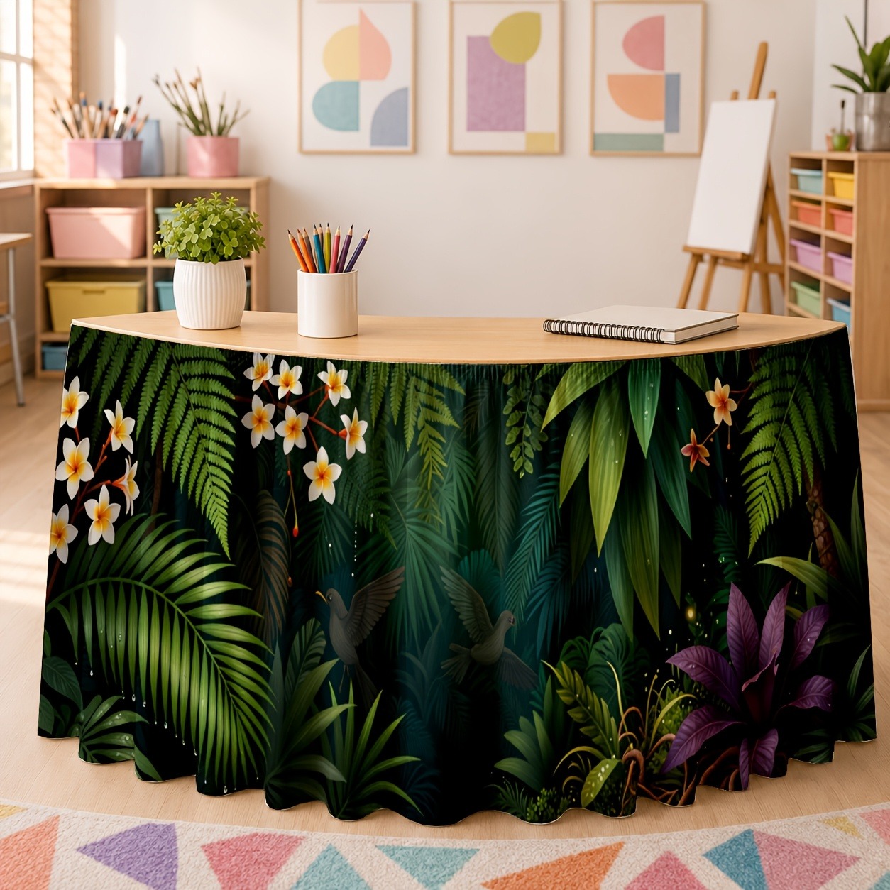 Green exotic plant decorations - Home Office Work Table ulasan dan harga
