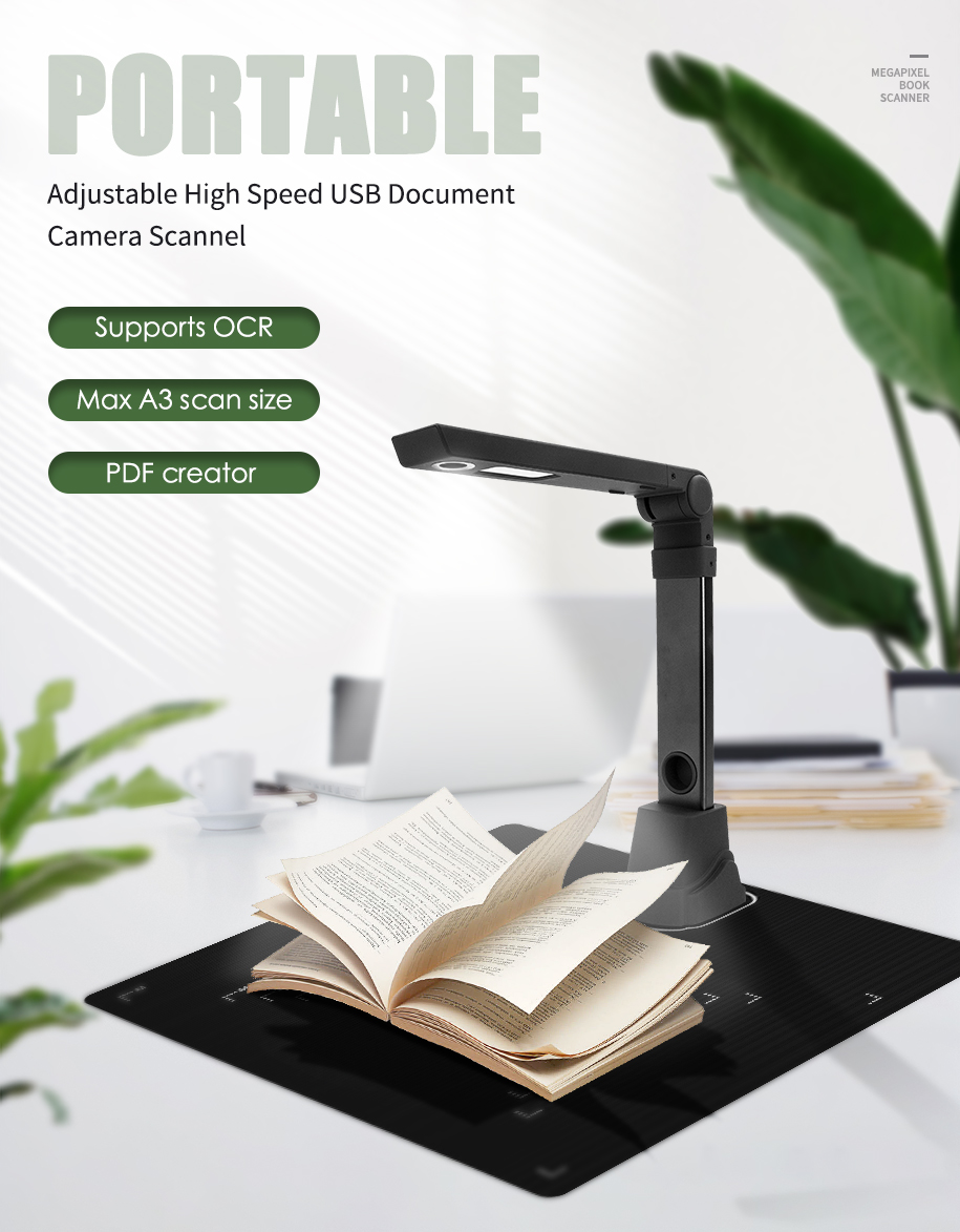 High Speed Automatic Book Scan - Document Scanner Portable ulasan dan harga