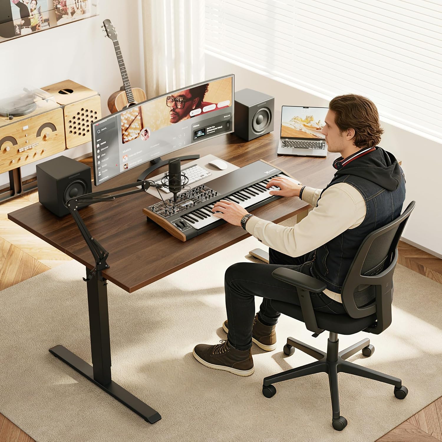 Electric Standing Desk, 55 x 2 - Home Office Work Table ulasan dan harga