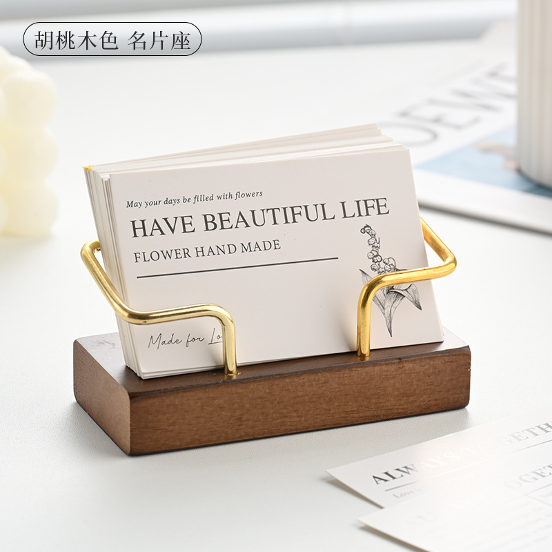 Wooden Business Card Holder Me - Document Holder Stand ulasan dan harga