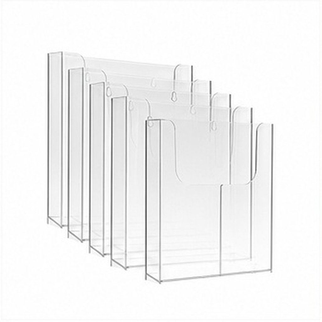 4Pcs Acrylic Wall Brochure Hol - Document Holder Stand ulasan dan harga