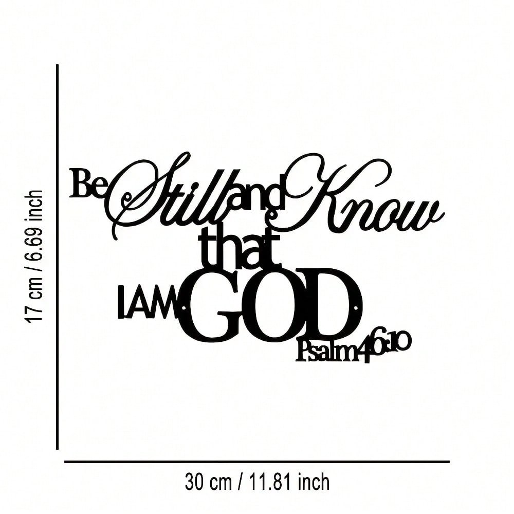 God Word Metal Wall Plaque Chr - Home Office Room Inspiration ulasan dan harga