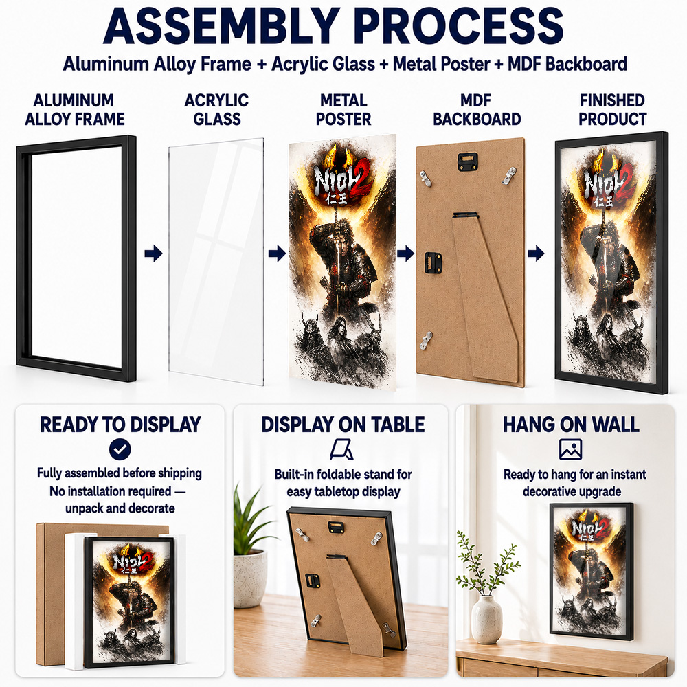 Nioh Metal Posters With Alumin - Home Office Room Inspiration ulasan dan harga