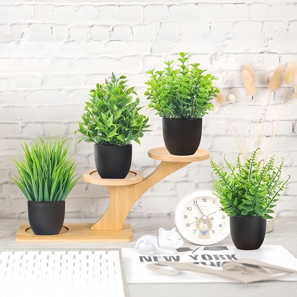 4pcs/set Mini Artificial Plant - Home Office Layout ulasan dan harga